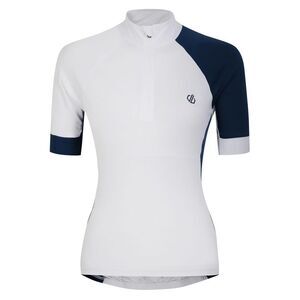 Dare 2B Womens/Ladies Compassion III Jersey Cycling Top / White/Moonlight Denim